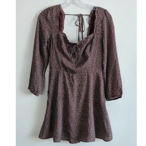 Abercrombie & Fitch Brown Dress with white dots, size SP